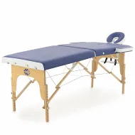 Массажная кушетка складной деревянный Med-Mos JF-AY01 2-х секционный (светлая рама) NEW