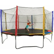 Батут Sundays Acrobat-D490 (с сеткой, разноцветный)