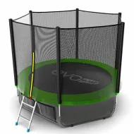 Большой батут EVO JUMP External 10ft (Green) с внешней сеткой и лестницей + нижняя сеть
