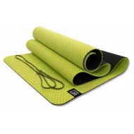 Мат для йоги 6 мм OriginalFitTools двухслойный перфорированный оливковый