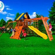 Игровой комплекс New Sunrise Зарница с тентовой крышей и рукоходом ПРЕМИУМ