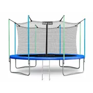 Батут Atlas Sport 435 см (14ft) с внутренней сеткой и лестницей BLUE